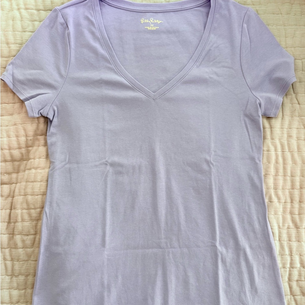 NWOT Lavender V-Neck T-Shirt by Lilly Pulitzer